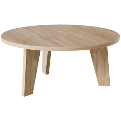 Table basse ronde ELLA Ø90 cm Chêne Sonoma