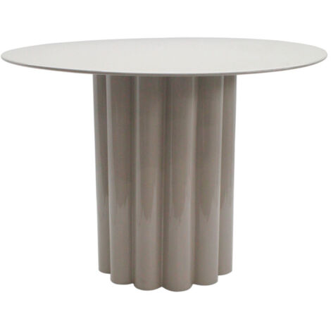 Table basse ronde en aluminium ø64cm - Beige - Leon