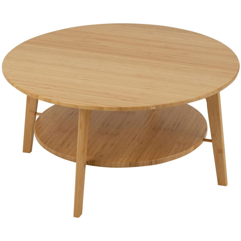 Table Basse Ronde en Bambou "Johnnie" 80cm Naturel Table Basse Ronde en Bambou "Johnnie" 80cm Naturel