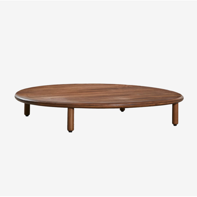 Sklum - Table basse ronde Olivia en bois d'acacia Brun Acacia foncé Ø100 cm Sklum - Table basse ronde Olivia en bois d'acacia Brun Acacia foncé Ø100 cm