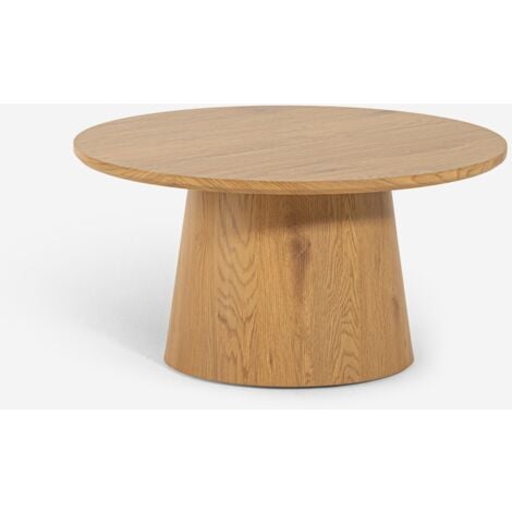 AHD AMAZING HOME DESIGN Table basse ronde en bois de 80 cm pour salon Nauru