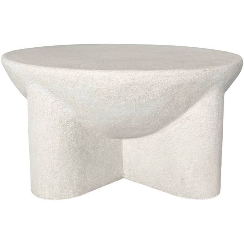 Table basse ronde en bois effet béton Danaé Table basse ronde en bois effet béton Danaé