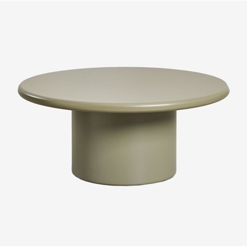 Table basse ronde en MDF (Ø80 cm) Rodeo SKLUM Vert Sauge