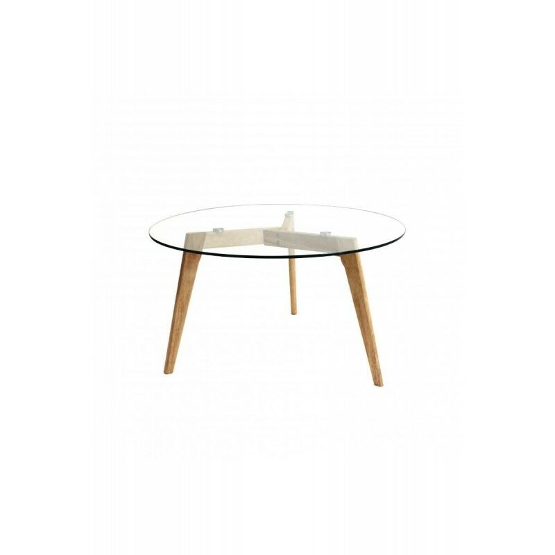 Tresice France - Table basse ronde en verre 80 cm