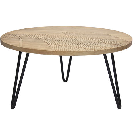 Table basse coffre 60x60x43 cm en manguier et fer argenté