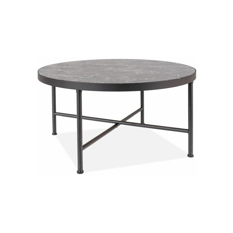 Ac-déco - Table basse ronde - H 41 cm - Amulet - Livraison gratuite - Noir