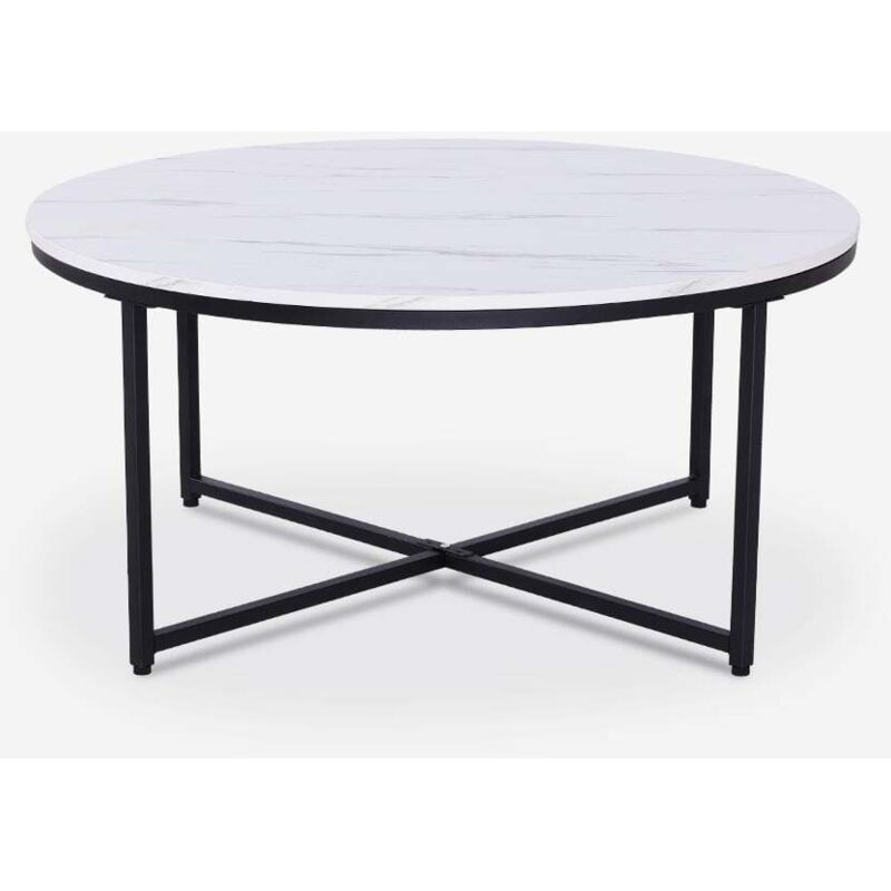 Ahd Amazing Home Design – Table basse ronde 90 cm en métal effet marbre – Hauteur 45 cm – Surface facile à nettoyer – Style moderne et élégant Ahd Amazing Home Design – Table basse ronde 90 cm en métal effet marbre – Hauteur 45 cm – Surface facile à nettoyer – Style moderne et élégant