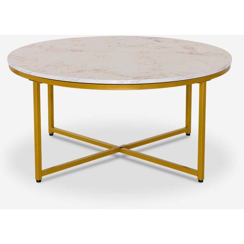 Ahd Amazing Home Design – Table basse ronde 90 cm en métal effet marbre – Hauteur 45 cm – Surface facile à nettoyer – Style moderne et élégant Ahd Amazing Home Design – Table basse ronde 90 cm en métal effet marbre – Hauteur 45 cm – Surface facile à nettoyer – Style moderne et élégant