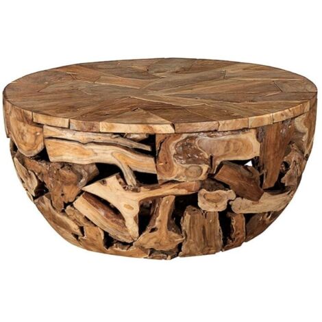 Table basse ronde racine de teck Ø100cm Casita WISTABARO