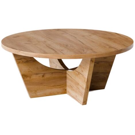 Table basse ronde TORI Ø90 cm Chêne Craft