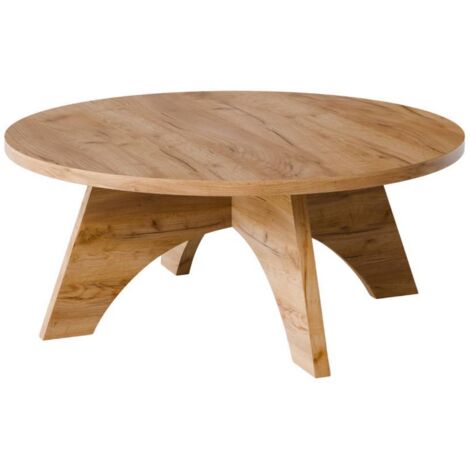 Table basse ronde YUKO Ø90 cm Chêne Craft