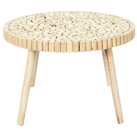Table basse rondin