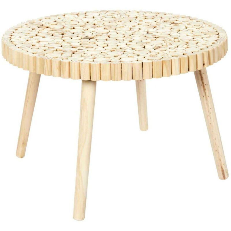 Mobilibrico - Table basse rondin en bois 60 cm