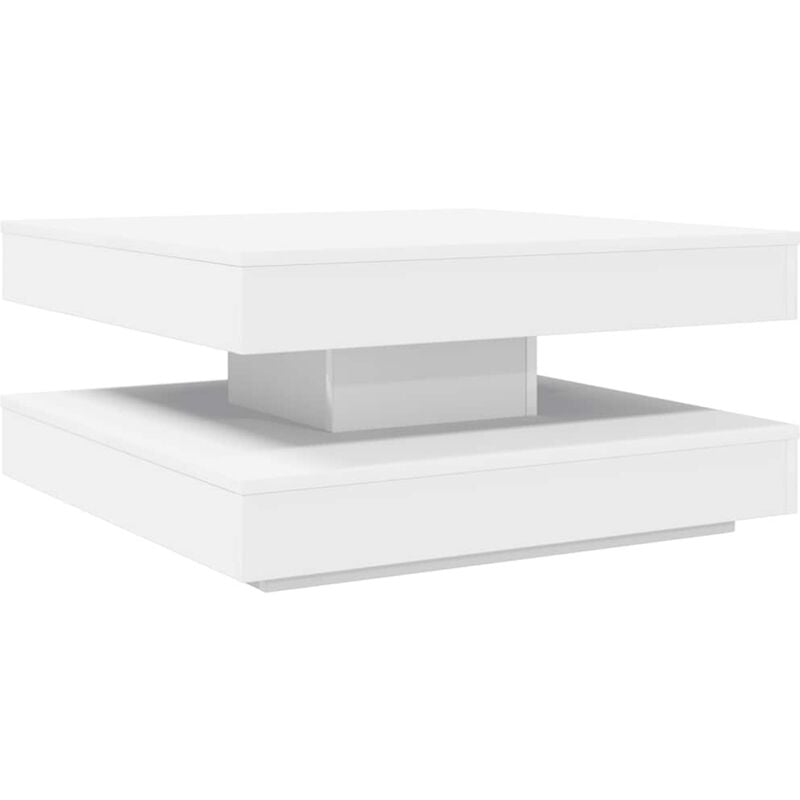 Vidaxl - Table basse rotative à 360 degrés blanc 70x70x34,5 cm