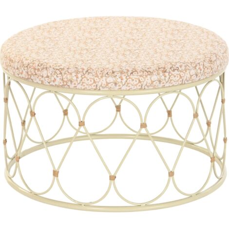 Table basse rotin crème pour une touche élégante - Crème naturelle épurée