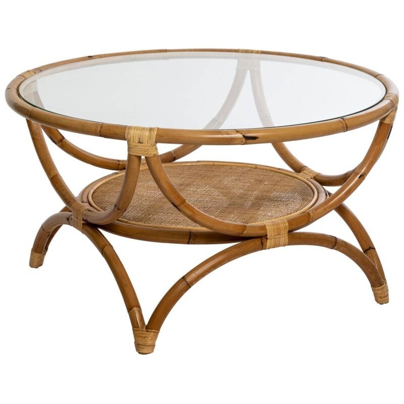 Atmosphera - Table basse Farah rotin D90cm créateur d'intérieur