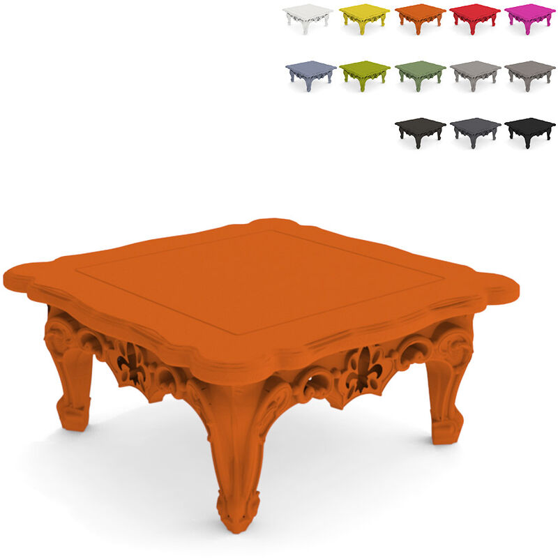 Table Basse Salon Extérieur Jardin Design Moderne Duke Of Love Slide | Couleur: Orange