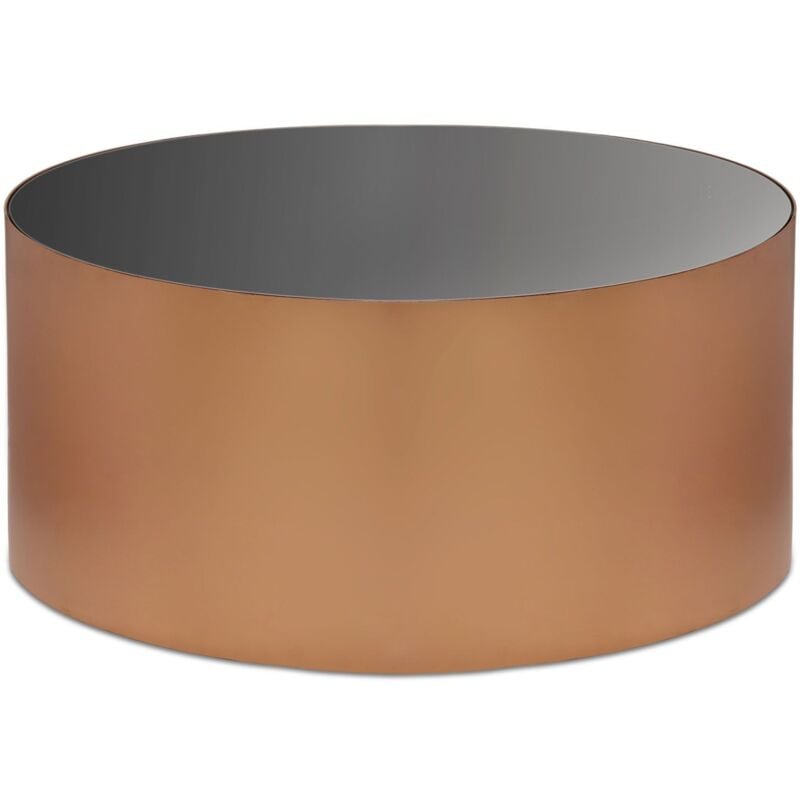 Table basse Selenium en Verre et Métal Cuivré