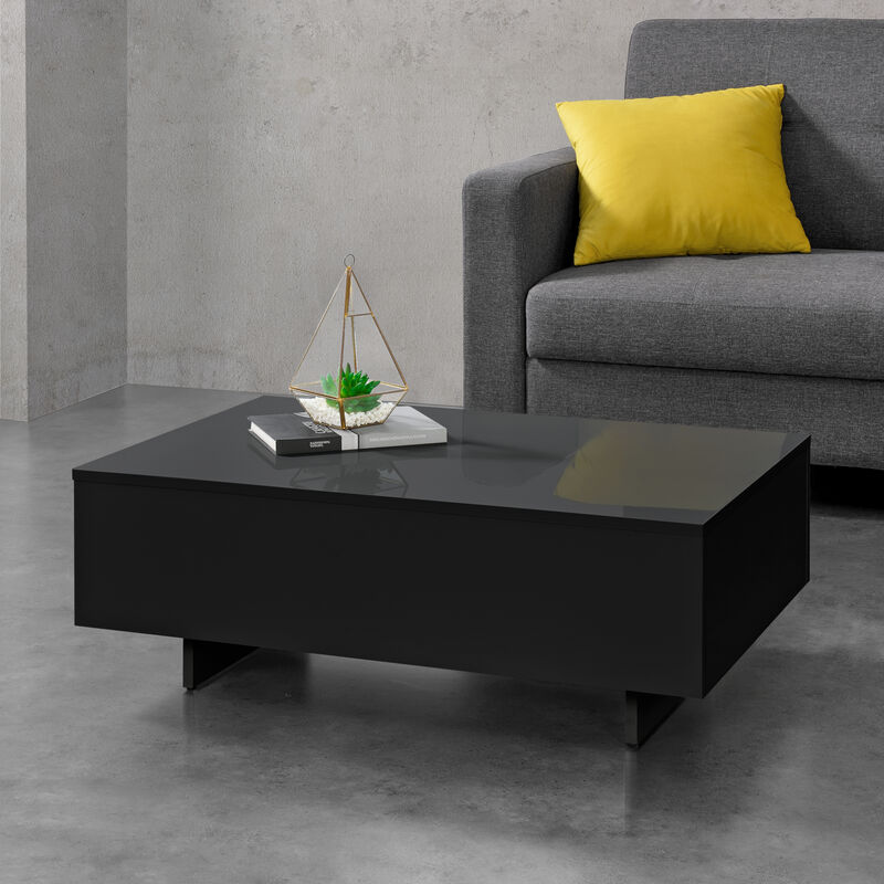 Table basse seule en restant du séjour canapé de bureau conception moderne de différentes couleurs Couleur : Noir