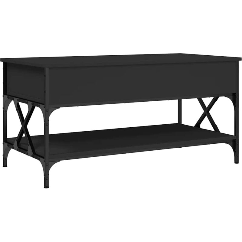 Vidaxl - Table basse noir 100x50x50 cm bois d'ingénierie et métal
