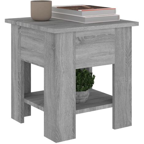 Table basse Sonoma gris 40x40x42 cm Bois d'ingénierie