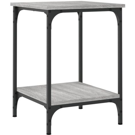 Table basse sonoma gris 40x40x55 bois d'ingénierie