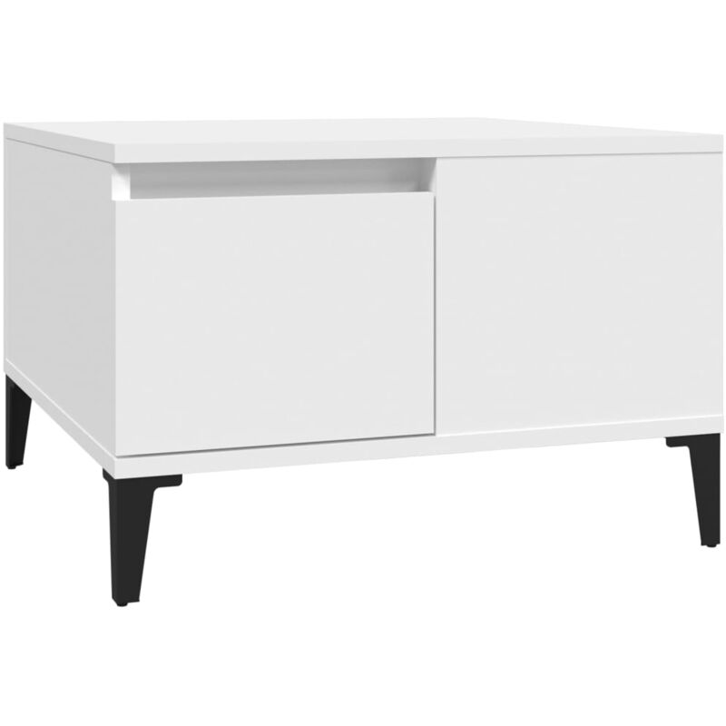 Vidaxl - Table basse blanc 55x55x36,5 cm bois d'ingénierie