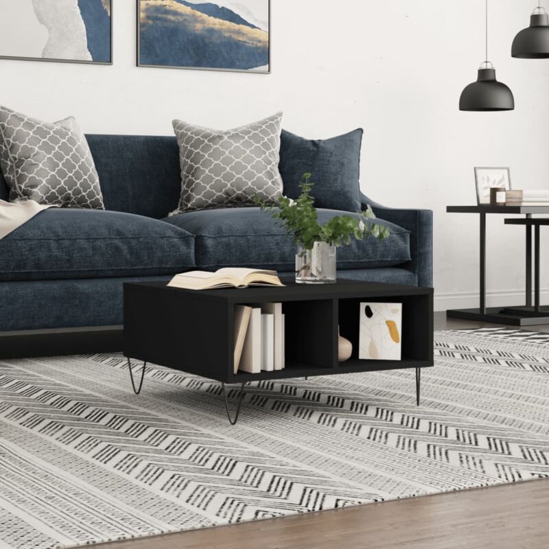 Vidaxl - Table basse noir 60x60x30 cm bois d'ingénierie