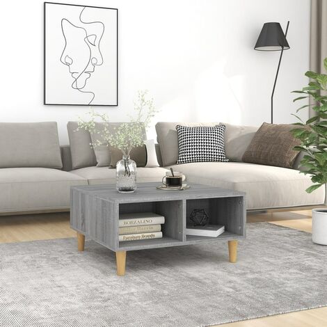 Table basse sonoma gris 60x60x30 cm bois d'ingénierie vidaXL