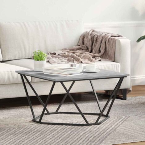Table basse Sonoma gris 80 x 80 x 45 cm vidaXL