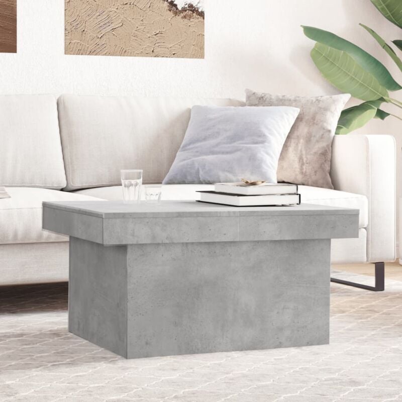 Vidaxl - Table basse gris béton 80x55x40 cm bois d'ingénierie