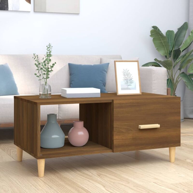 Vidaxl - Table basse chêne marron 89,5x50x40 cm bois d'ingénierie