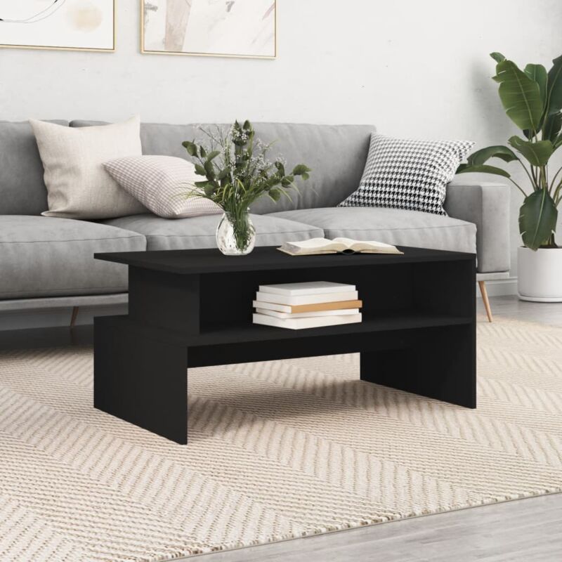 Vidaxl - Table basse noir 90x55x42,5 cm bois d'ingénierie