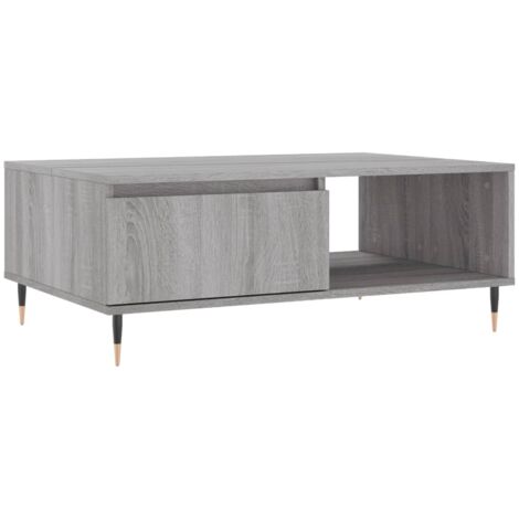 Table basse sonoma gris 90x60x35 bois d'ingénierie