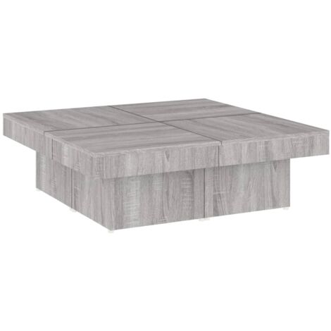Table basse Sonoma gris 90x90x28 Bois d'ingénierie