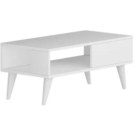 Table basse style scandinave Samar 58x43,3cm Bois Blanc