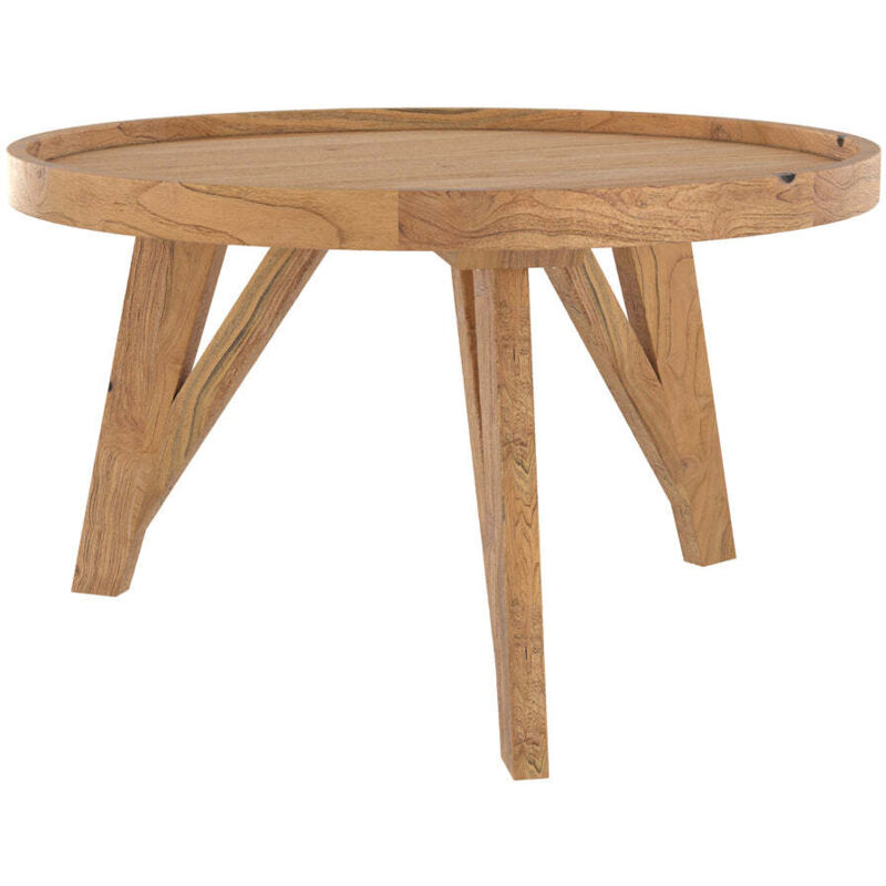 Rendez-vous Déco - Table basse ronde en bois de teck recyclé D70 cm - oly Rendez-vous Déco - Table basse ronde en bois de teck recyclé D70 cm - oly