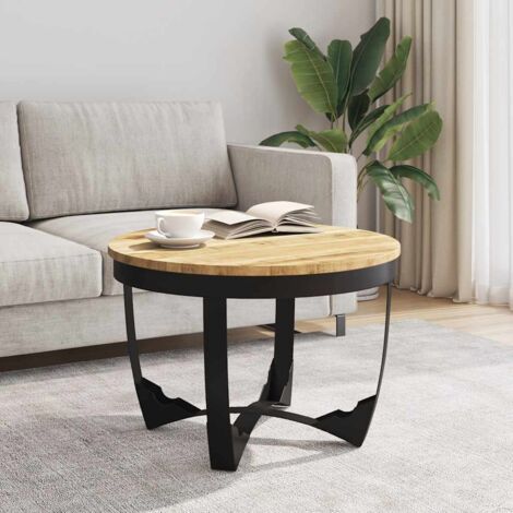 Table Basse  Table à café  Table d'appoint Bois de manguier brut 60 x 40 cm BV57804