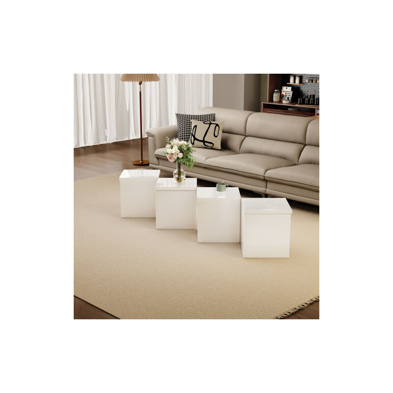 Table basse, table basse DIY, table haute brillance, combinaison libre