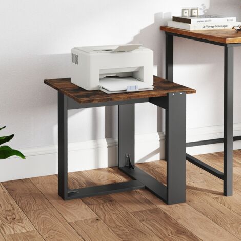 Table Basse Table d'Appoint Carrée Table de Chevet Industrielle pour Petits Espaces Table d'Appoint Marron