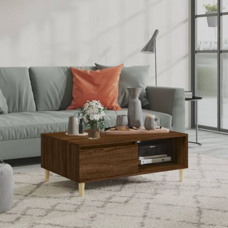 Table basse Table d'appoint pour Salon Chambre - Chêne marron 90x60x35 cm Aggloméré BV157475 - BonneVie