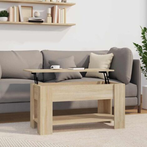 Table basse Table d'appoint pour Salon Chambre - Chêne sonoma 101x49x52 cm Bois d'ingénierie BV977506 - BonneVie