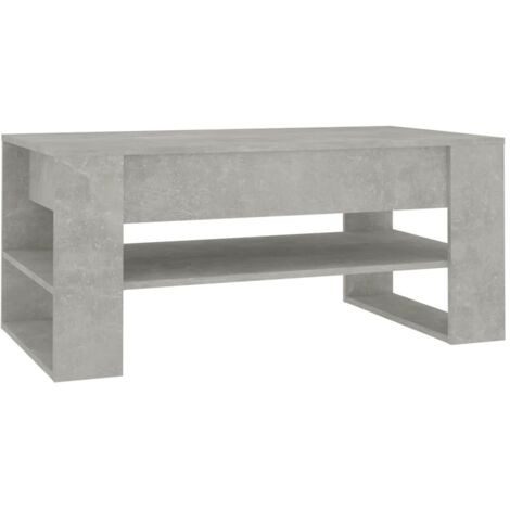 Table basse Table d'appoint pour Salon Chambre - Gris béton 102x55x45 cm Bois d'ingénierie BV588831 - BonneVie