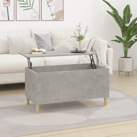 Table basse Table d'appoint pour Salon Chambre - Gris béton 90x44,5x45 cm Bois d'ingénierie BV955980 - BonneVie