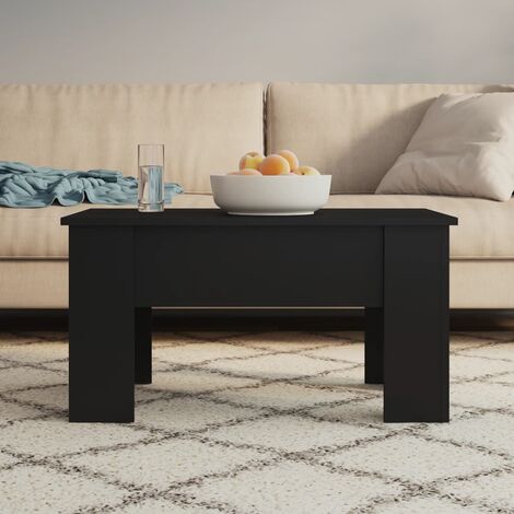 Table basse Table d'appoint pour Salon Chambre - Noir 79x49x41 cm Bois d'ingénierie BV178950 - BonneVie