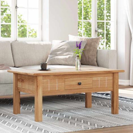Table basse  Table d’Appoint salon, style industriel 100x60x45 cm Pin massif Assortiment Panama BV49818