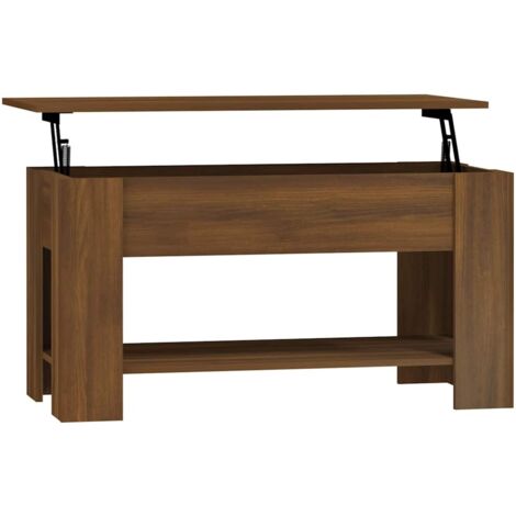 Table basse Table d’Appoint salon, style industriel Chêne marron 101x49x52 cm Bois d'ingénierie BV84187