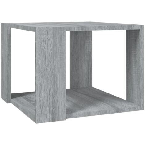 Table basse table d'appoint simple 40 x 40 x 30 cm bois d'ingénierie gris DEC040009