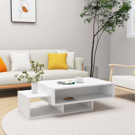 Table basse, Table d'appoint, Table de Salon Blanc 105x55x32 cm Aggloméré XZZ31196846 MaisonChic