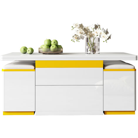 Table basse Table d'appoint Table de Salon Blanc MDF 100x50x43 cm